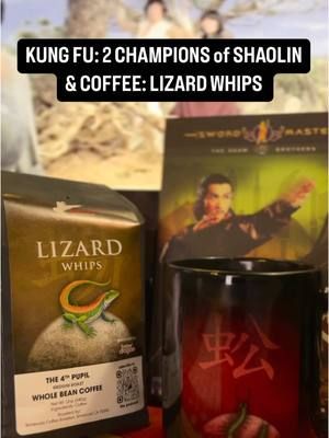 TODAY’S #KUNGFU and #COFFEE PAIRING: KungFu - Two Champions of Shaolin a Shaw Brothers classic pitting anti-Manchu #Shaolin Masters against devious #Wutang warriors. Coffee - Lizard Whips from @BrewDragonCoffee which features a bold robusta medium roast from Asia and is perfect for coffee lovers seeking a smooth, flavorful cup packed with an extra dose of caffeine. Links in bio…