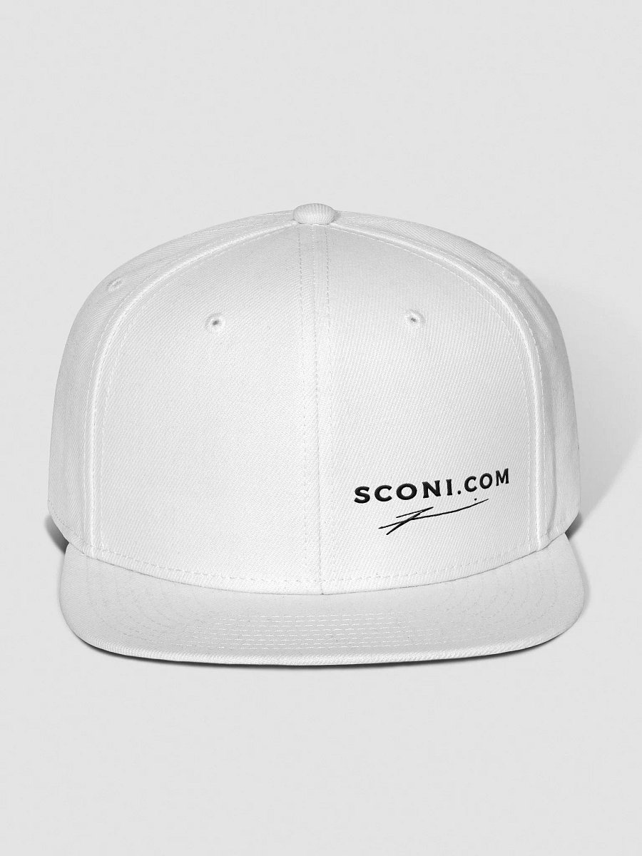 sconiArt logo minimal design, black. - unisex Snapback Cap. product image (1)