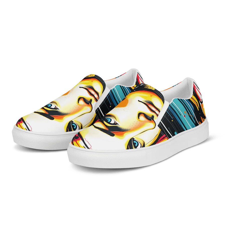 Vibrant Pop Art Women's Slip-On canvas shoes product image (3)