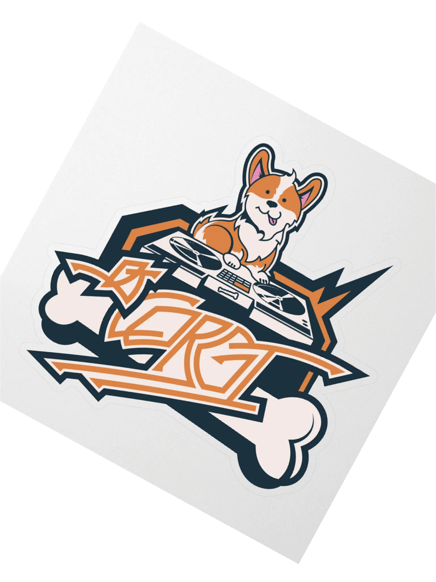 DJ CORGI sticker product image (2)
