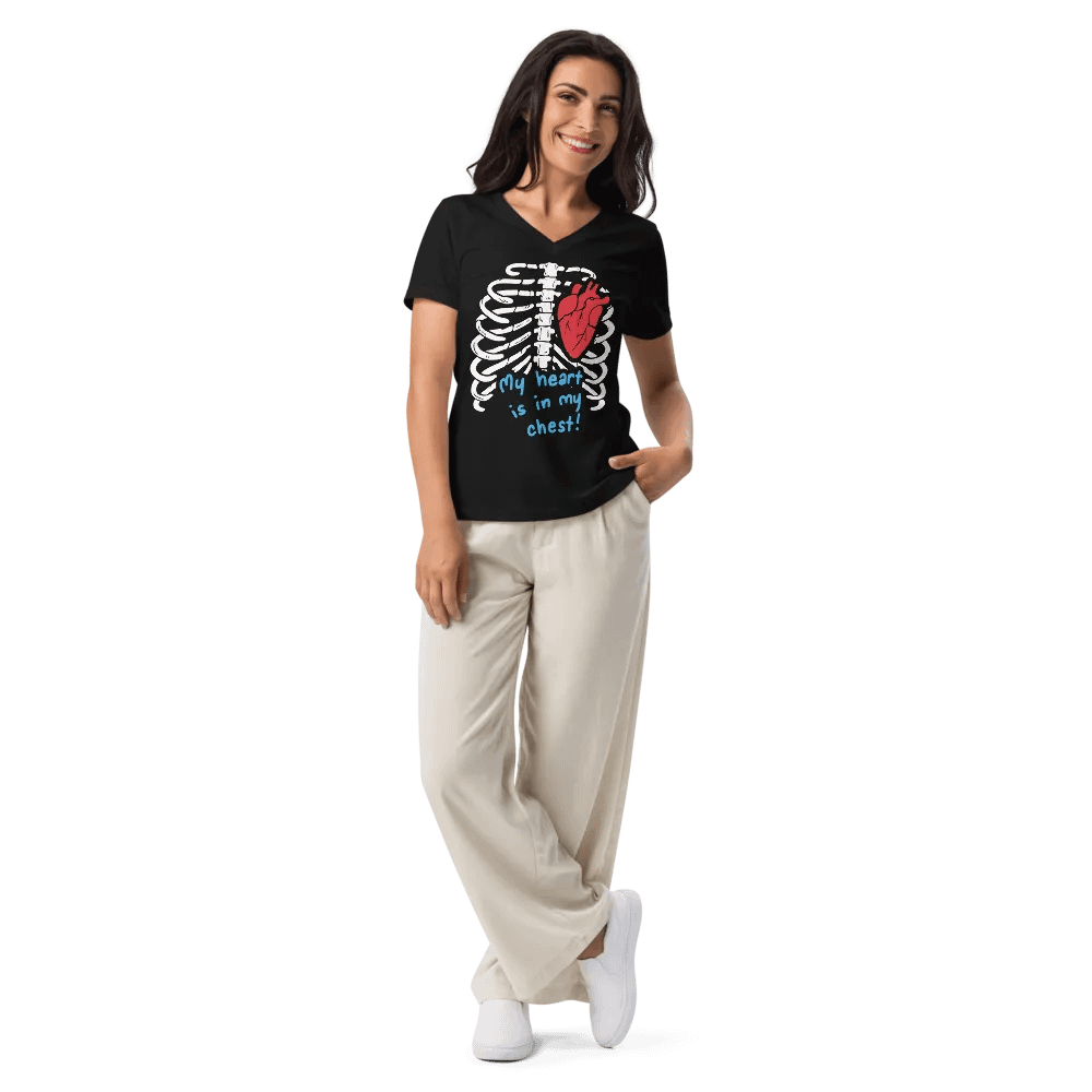 My Heart Is In My Chest V2 - Women's Relaxed V-Neck T-Shirt product image (9)