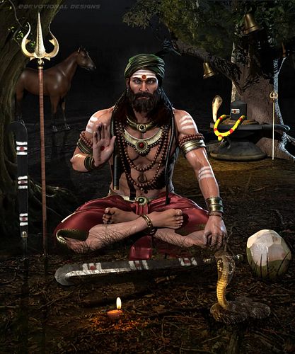 #jadamuni is full of the aspect of #lordshiva. He blesses the devotees in the form where his whole body is covered with fiery...