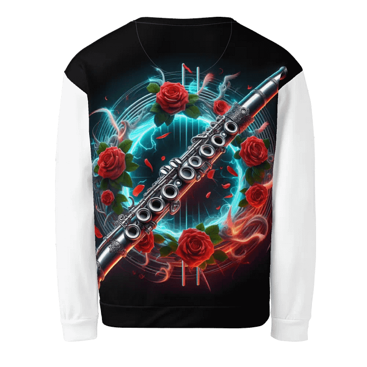 Melodic Roses and Silver Flute - Unisex Sweatshirt #9 product image (2)