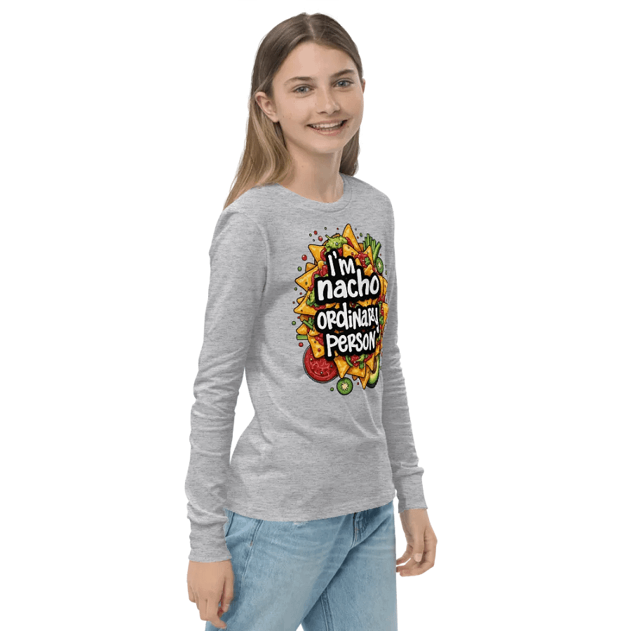 Nacho Lover's Youth Long Sleeve Tee product image (23)