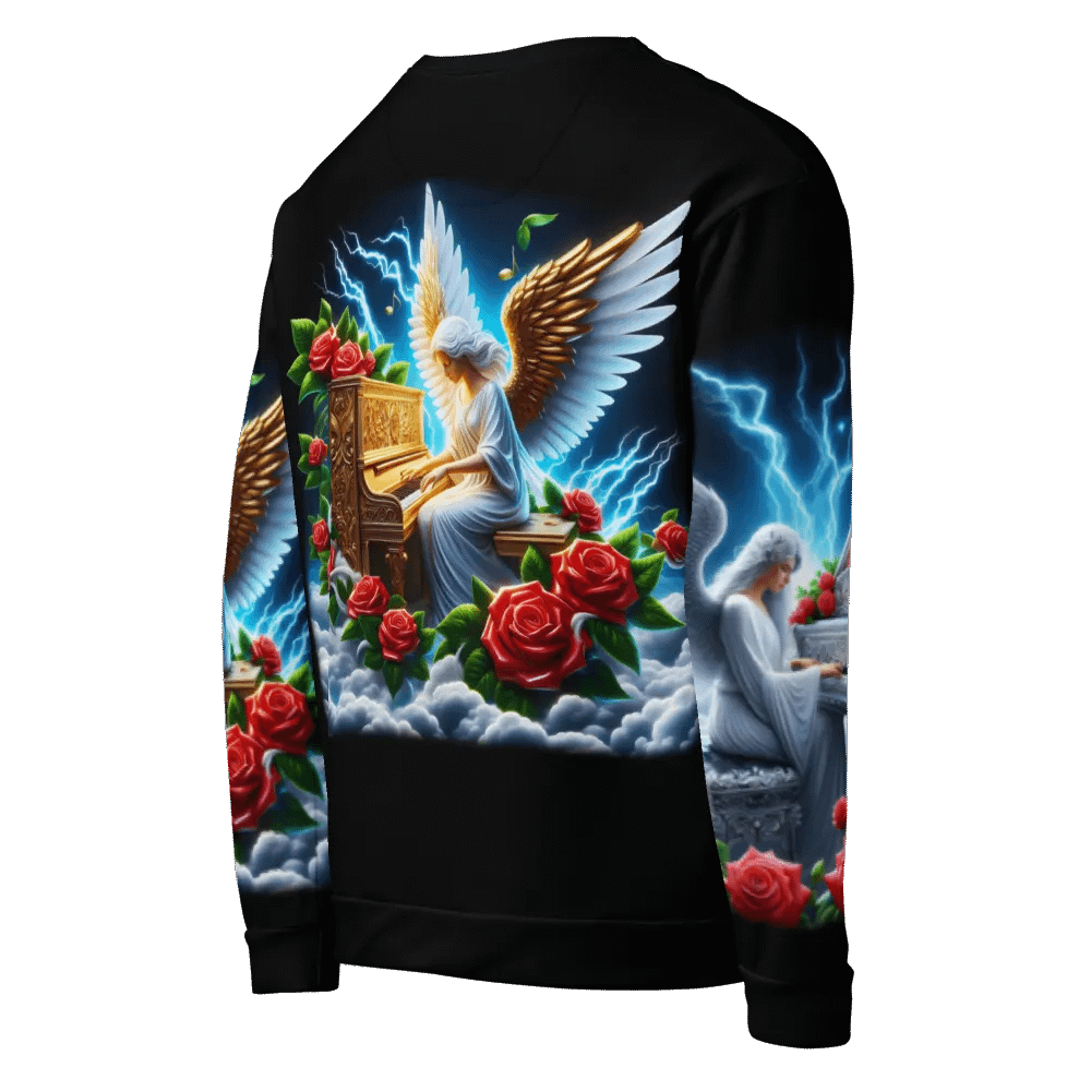 Angels making Music with a Piano - All-Over Unisex Sweatshirt #28 product image (5)