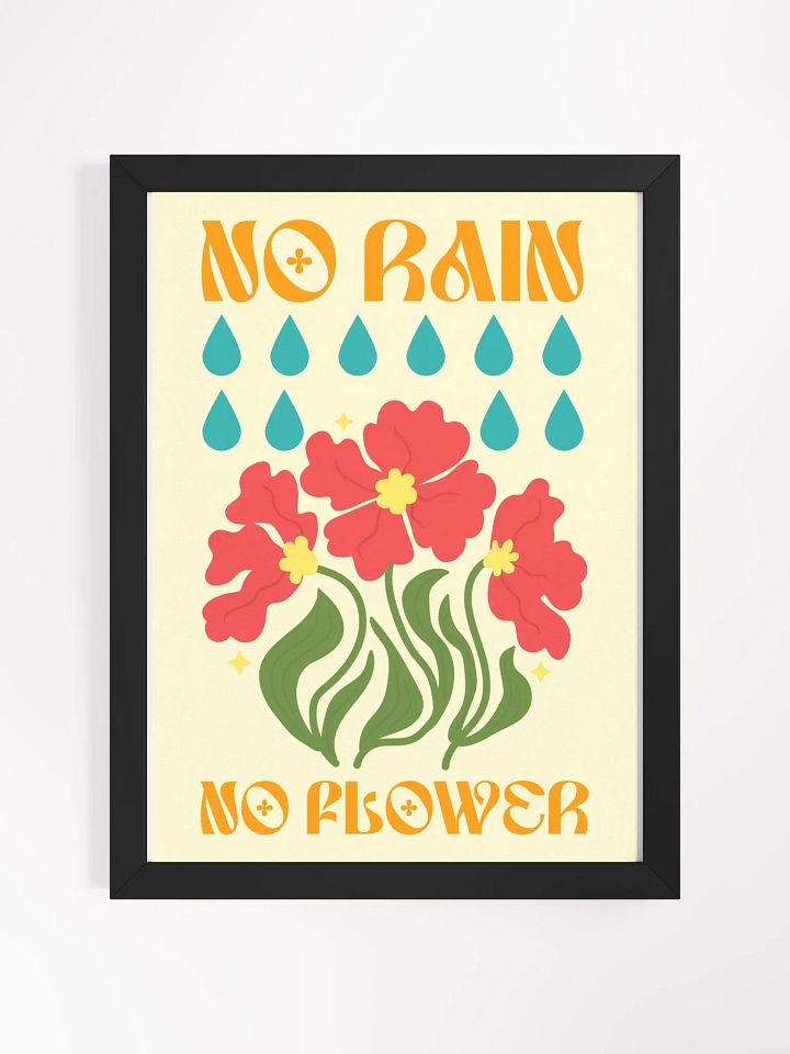 The "No Rain No Flower" Wall Art product image (12)