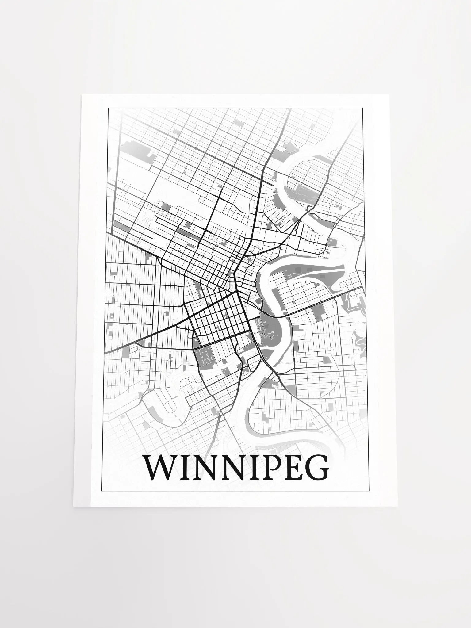 Winnipeg, Canada, city map print product image (19)