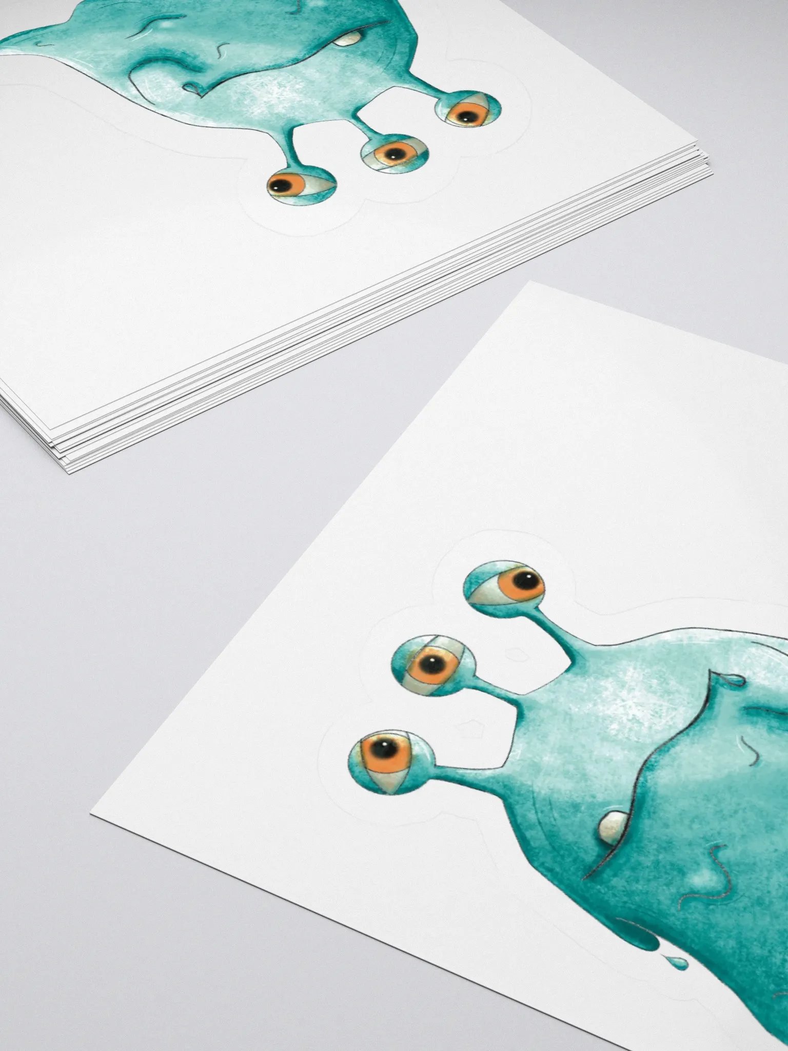 Little Monster Glorp Kiss Cut Stickers product image (12)