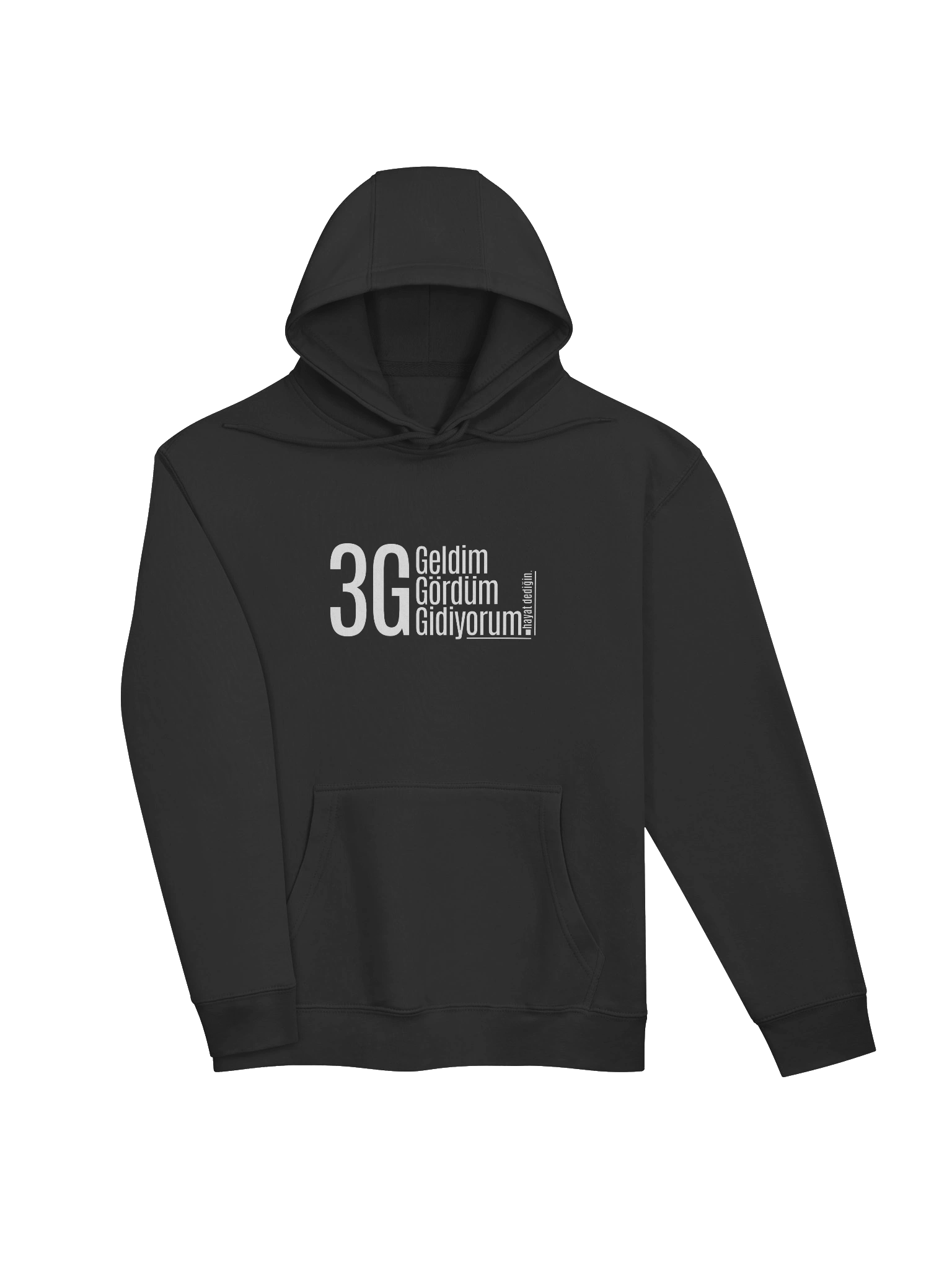 "Geldim Gördüm Gidiyorum" Türkçe Tasarımlı Lane Seven Premium Süper Yumuşak Kapüşonlu Sweatshirt product image (3)