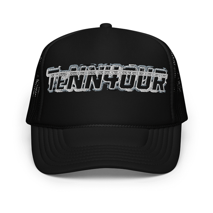 TENN4OUR Black CAMO LOGO TRUCKER HAT product image (1)