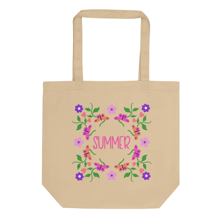 Flowers and Butterflies Summer Eco-Friendly Tote Bag product image (1)