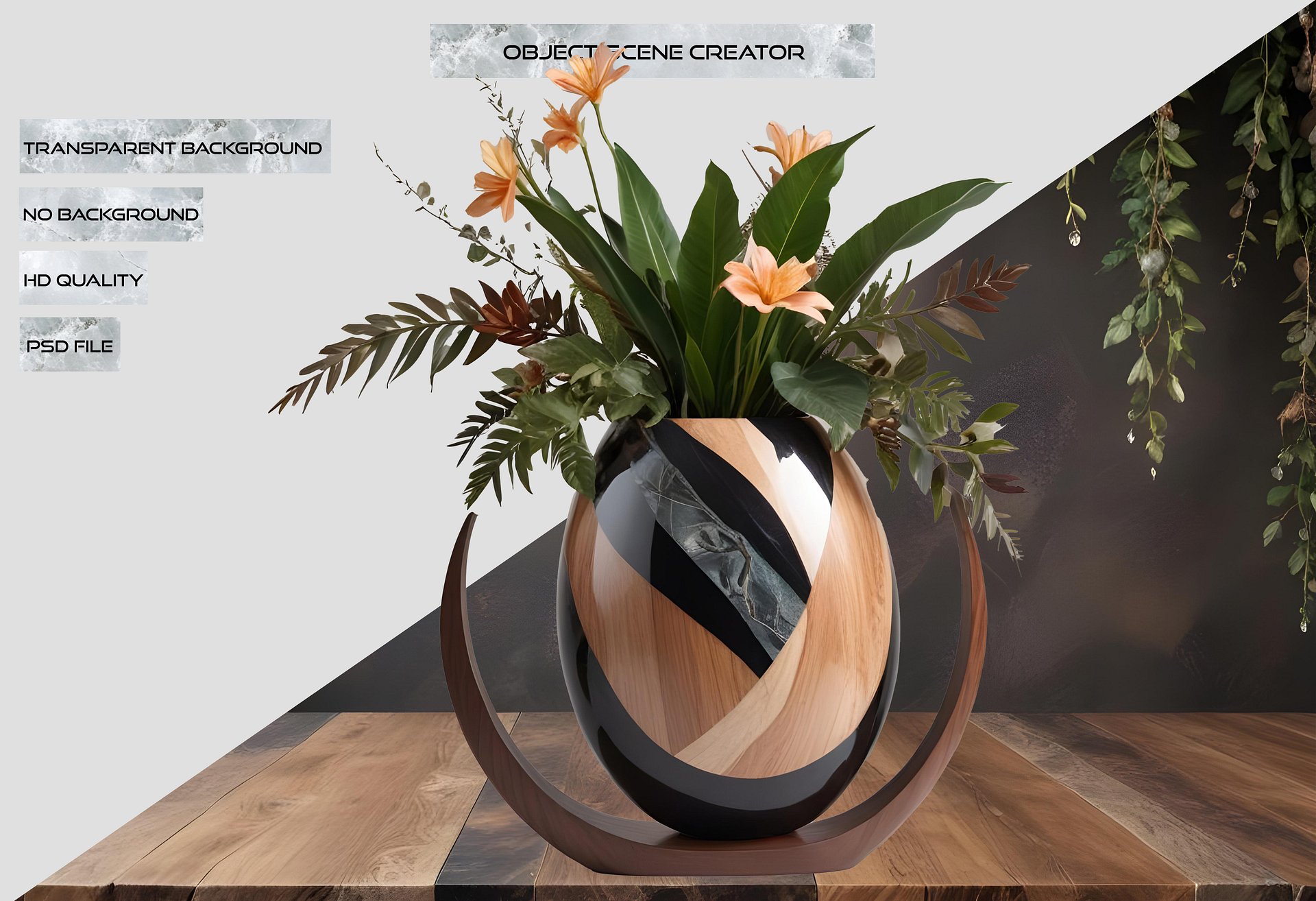 Dream of Eternity – Art Deco Vase PNG product image (2)