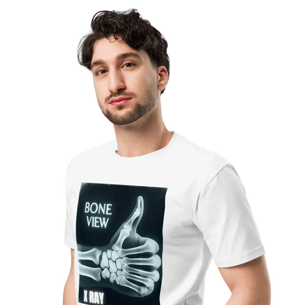 Bone View X-Ray Thumbs-Up T-Shirt product image (4)