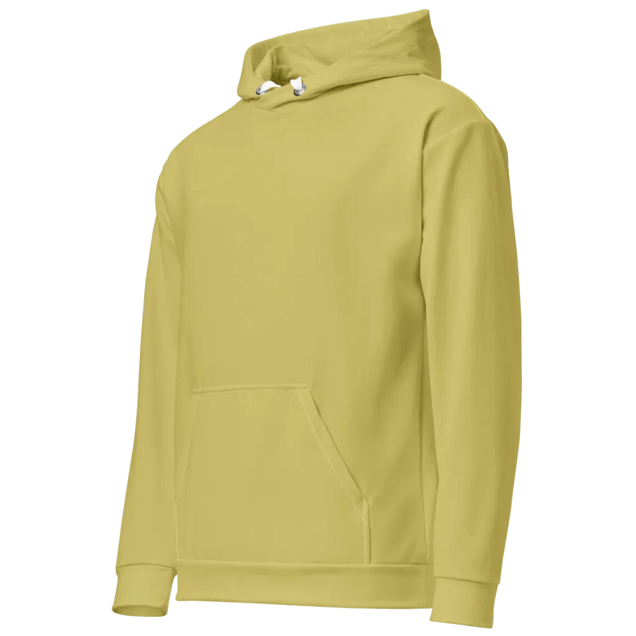 Plain Medium Yellow Light Summer Unisex Recycled Polyester Heavyweight Premium Hoodie by Treasure Pie product image (3)