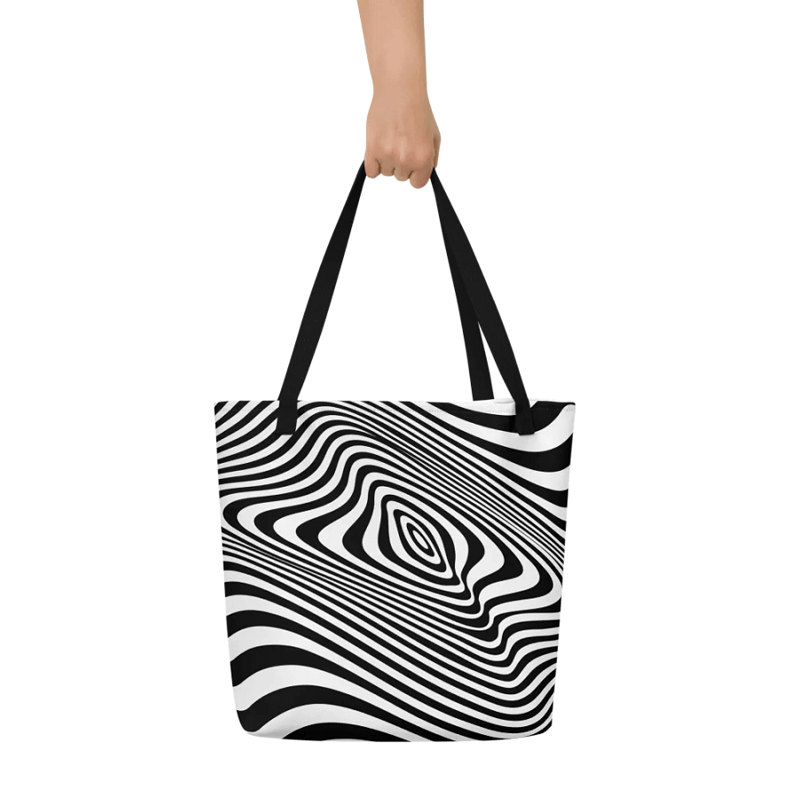 optic illusion Large Tote Bag for elegant ladies moms daughters friends product image (7)