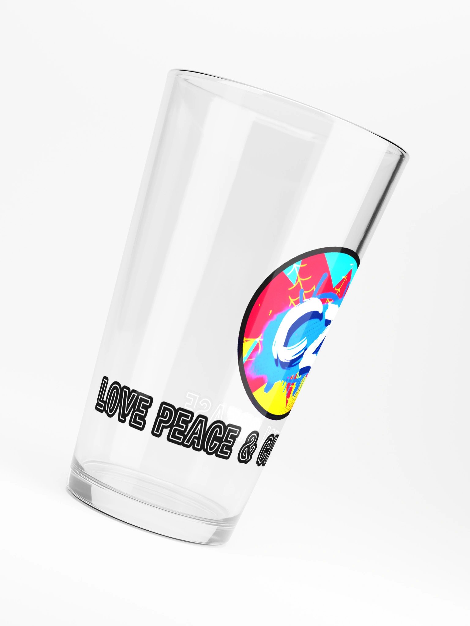 CZ Love Peace & Chicken Grease Shaker Pint Glass product image (6)