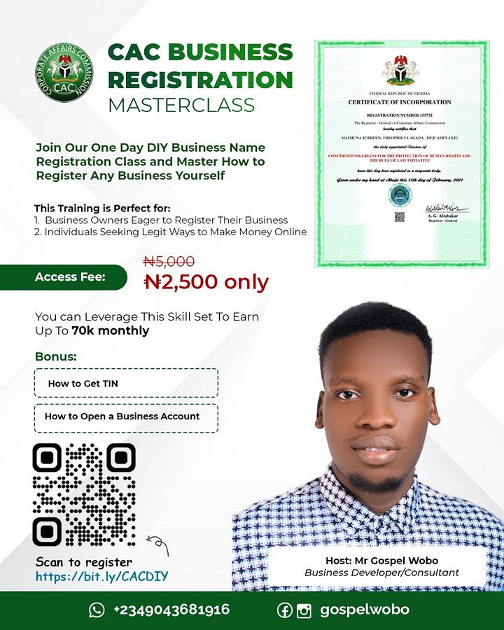 DIY - CAC Business Name Registration in Nigeria product image (1)