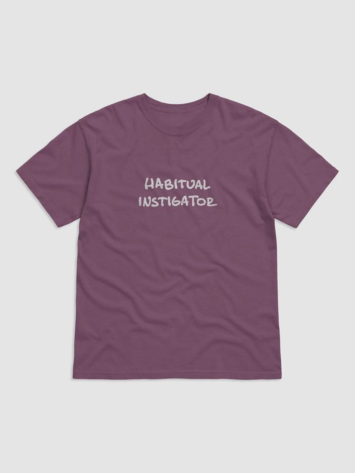HABITUAL INSTIGATOR (white design) garment-dyed tee product image (2)