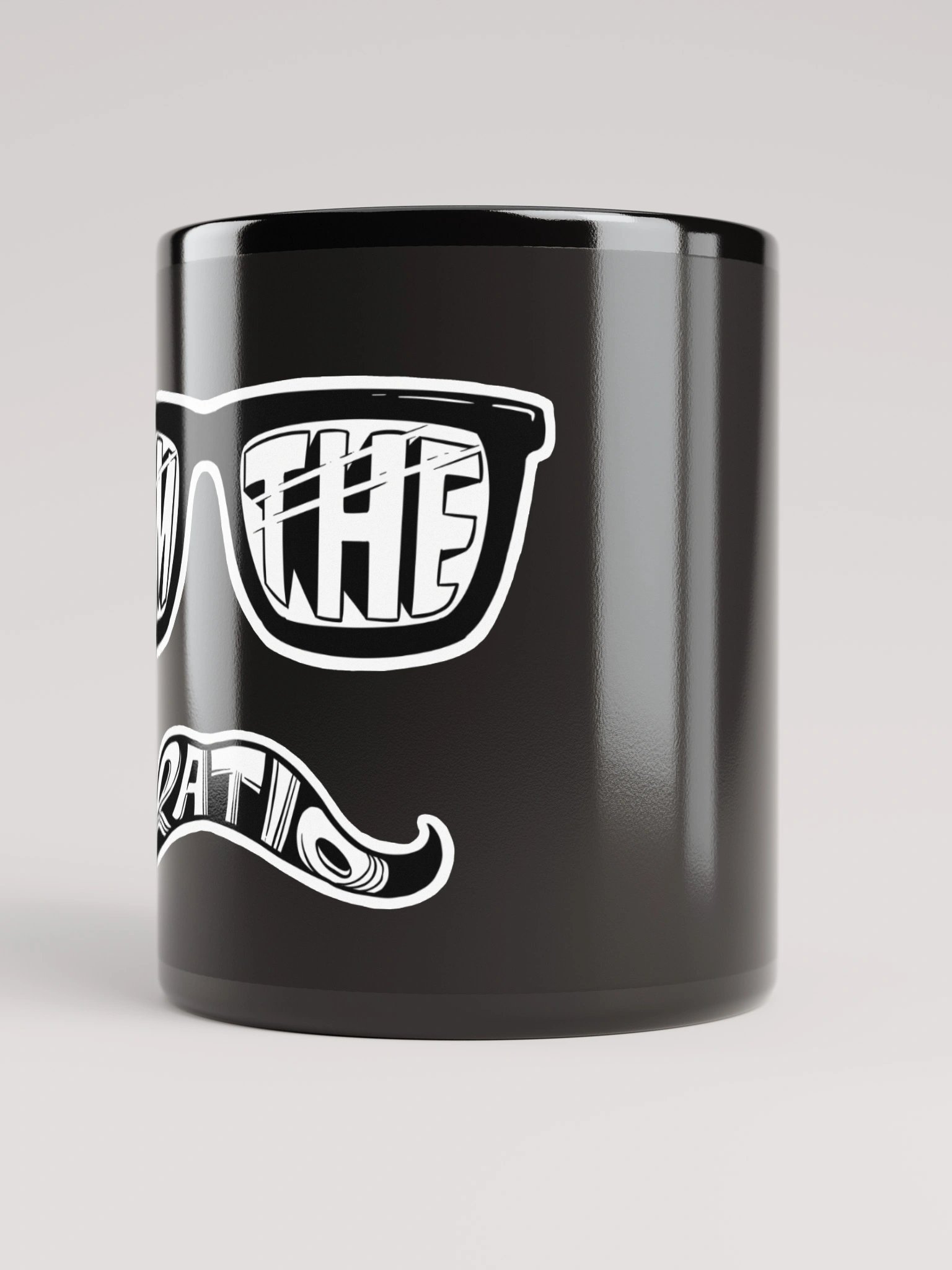 Glasses & Mustache Black Coffee Mug product image (2)