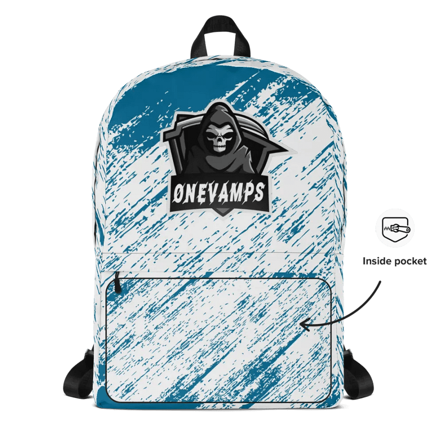 OneVamps Backpack Blue and White product image (8)