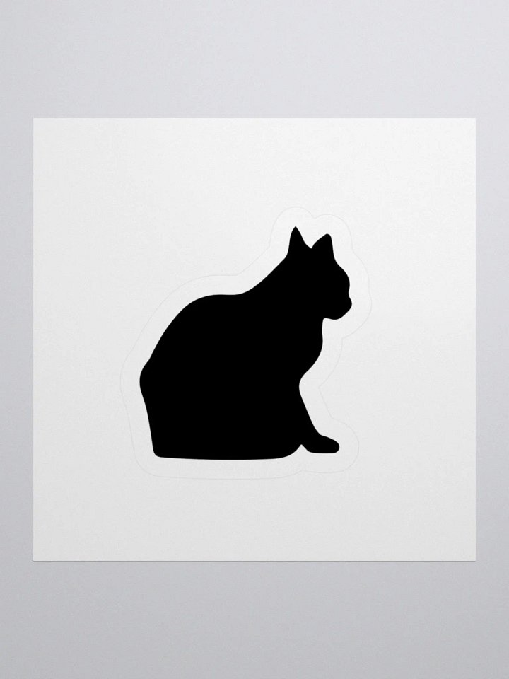 Black Cat Silhouette Sticker product image (1)