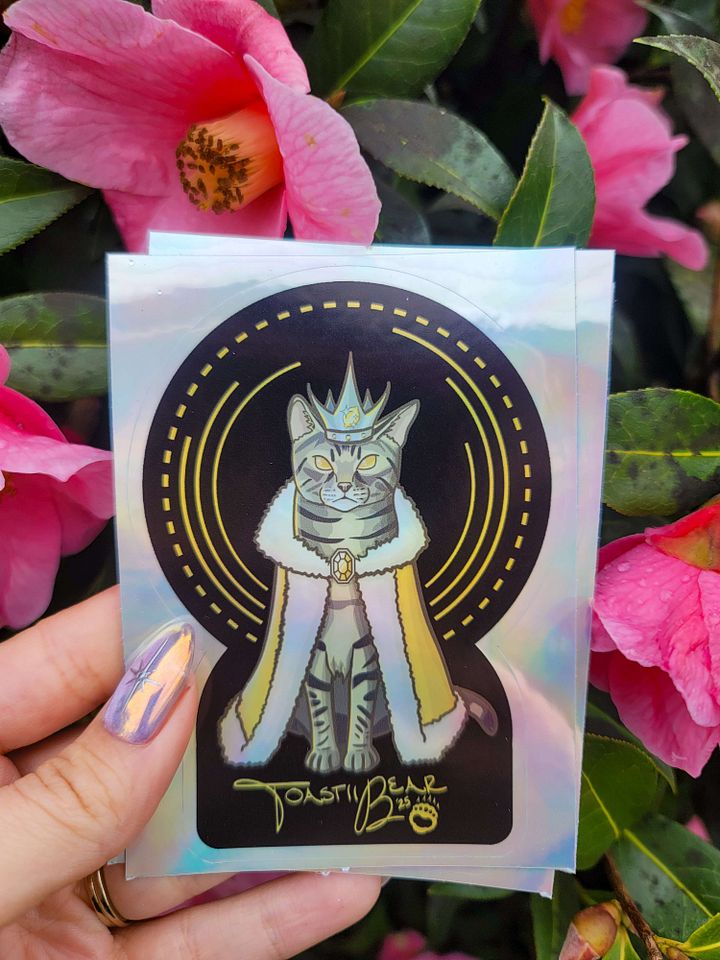 The Gremlin King - Golden Lemon Holo Sticker product image (1)