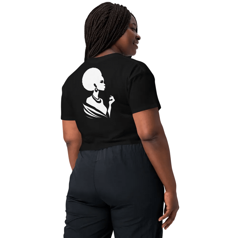 T3 Silhouette African Woman Crop Top product image (4)