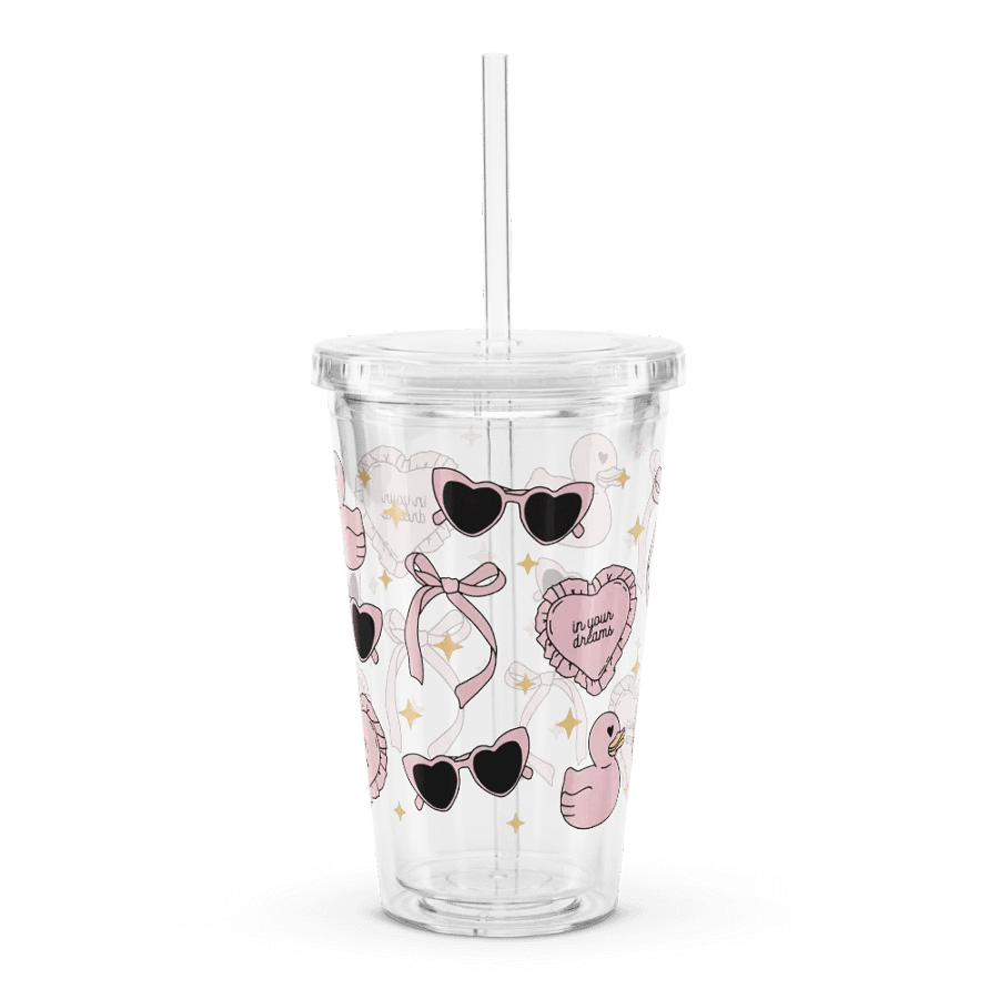 Coquette Girly Stuff Double Wall Clear Plastic Tumbler (16 oz) product image (1)