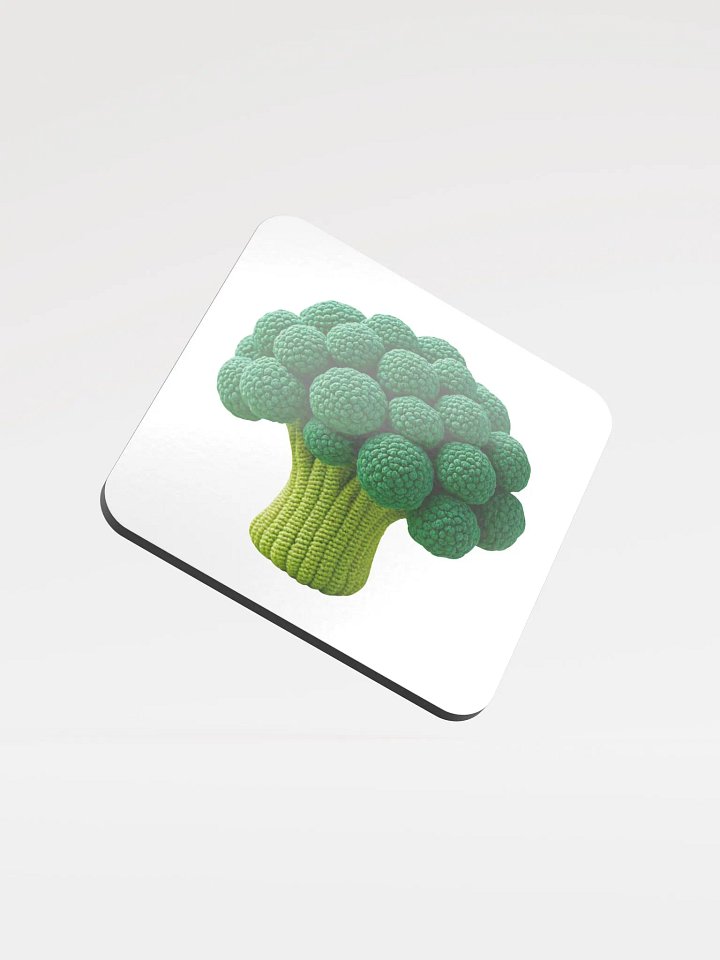 CozyAvocado Glossed Cork Coaster Broccoli #1 product image (1)