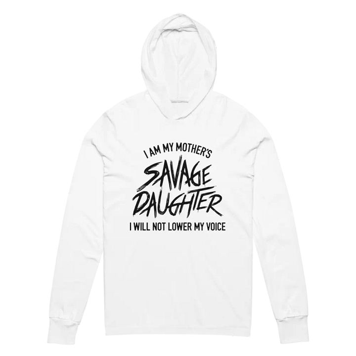 Savage Daughter Hooded Long Sleeve Tee (black print) product image (2)