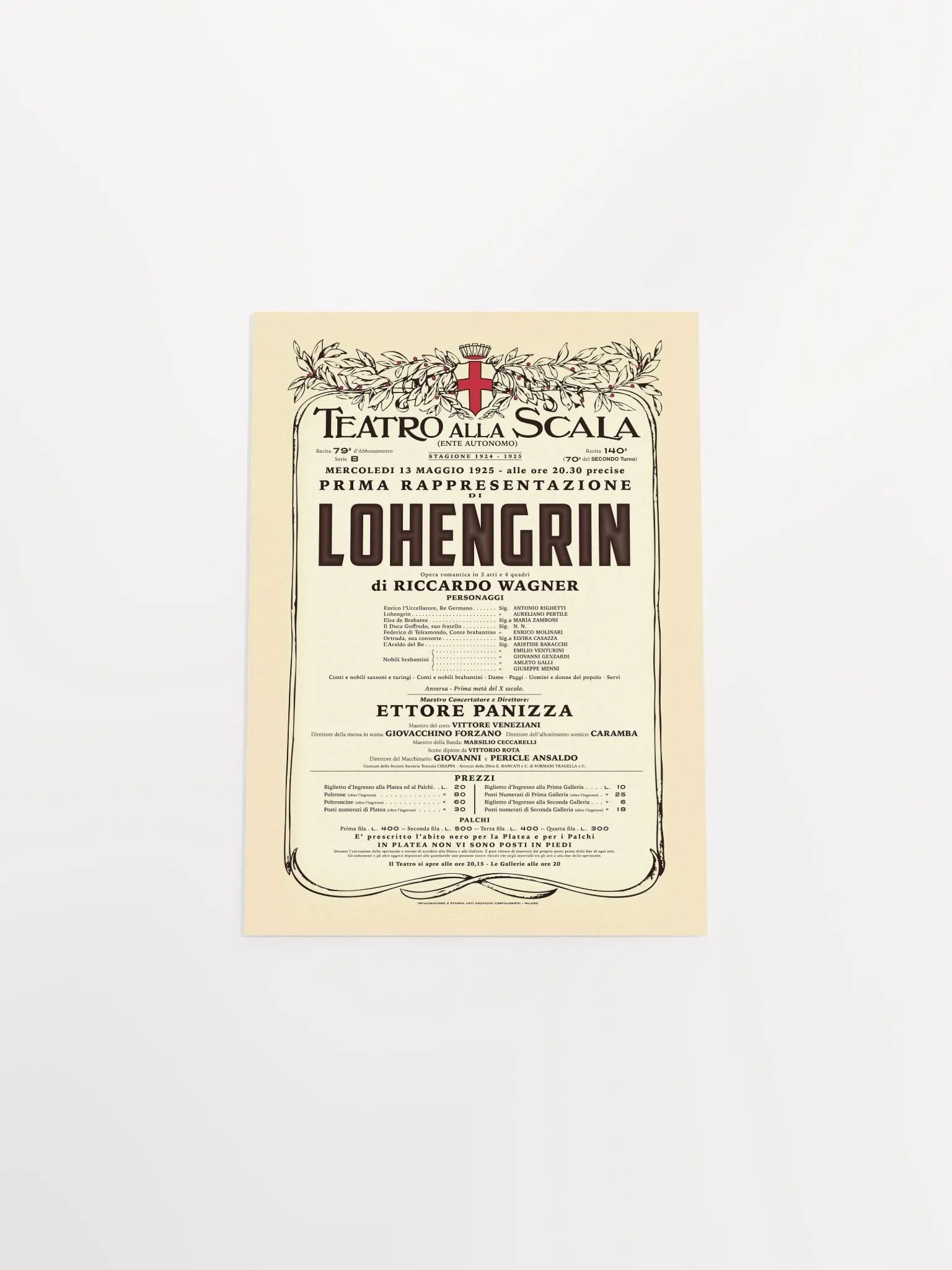 Vintage-Style La Scala Lohengrin Opera Poster product image (2)