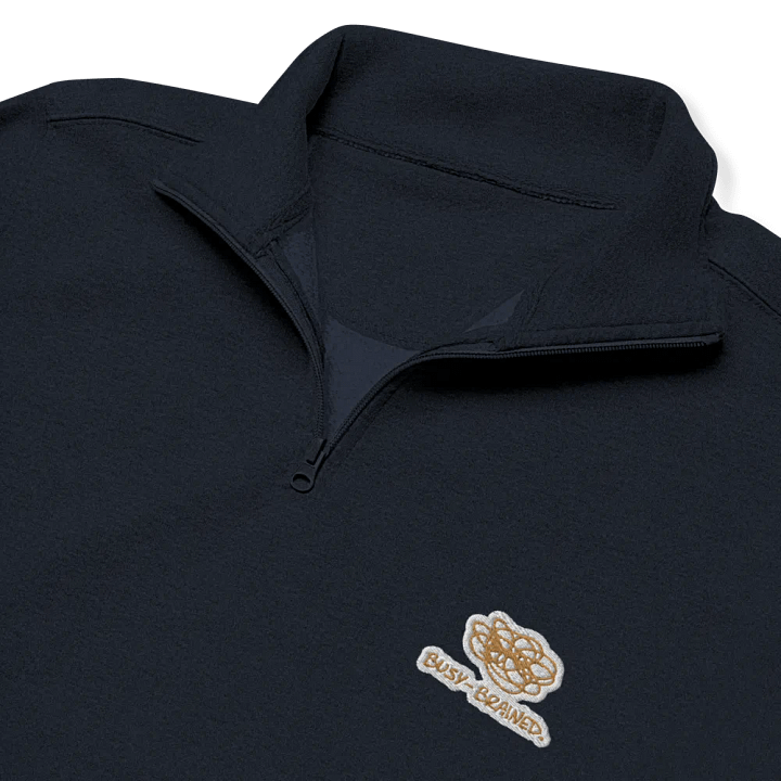 BUSY-BRAINED (brass bubble design) embroidered quarter zip product image (11)