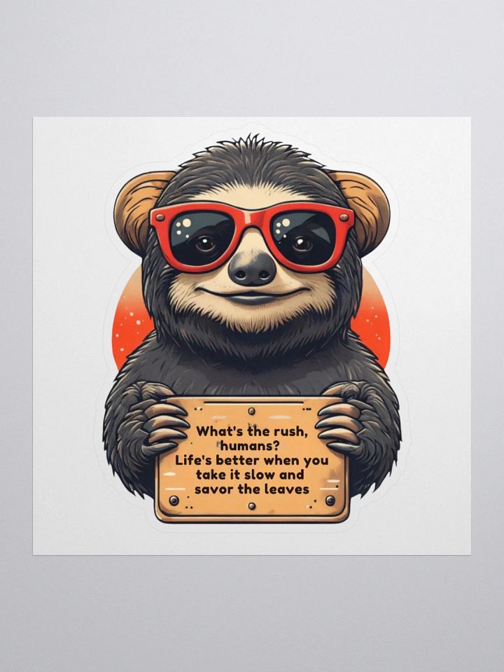 Happy Sloth Appeal Sticker product image (1)