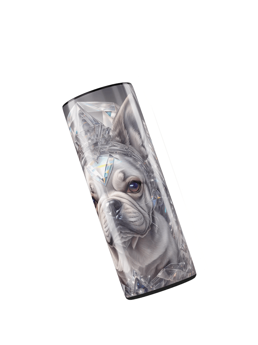 Crystal French Bulldog 20 oz Skinny Stainless Steel Tumbler product image (4)
