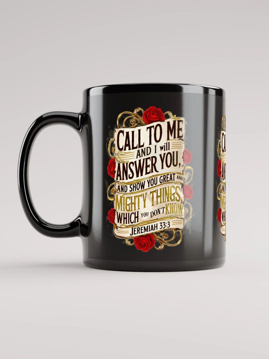 Call to Me Black glossy Mug product image (12)
