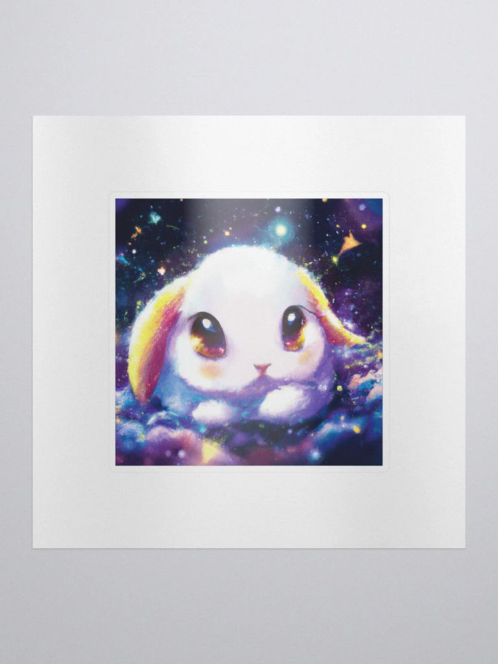Cute Galactic Bunny Alpha Sticker product image (1)