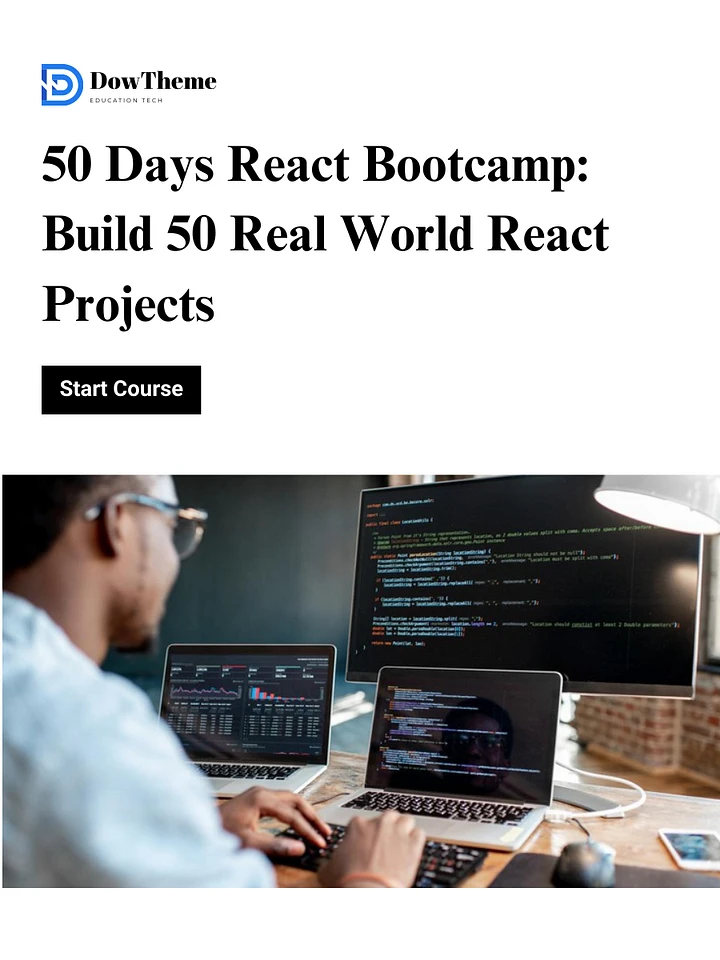 50 Days React Bootcamp: Build 50 Real World React Projects product image (1)