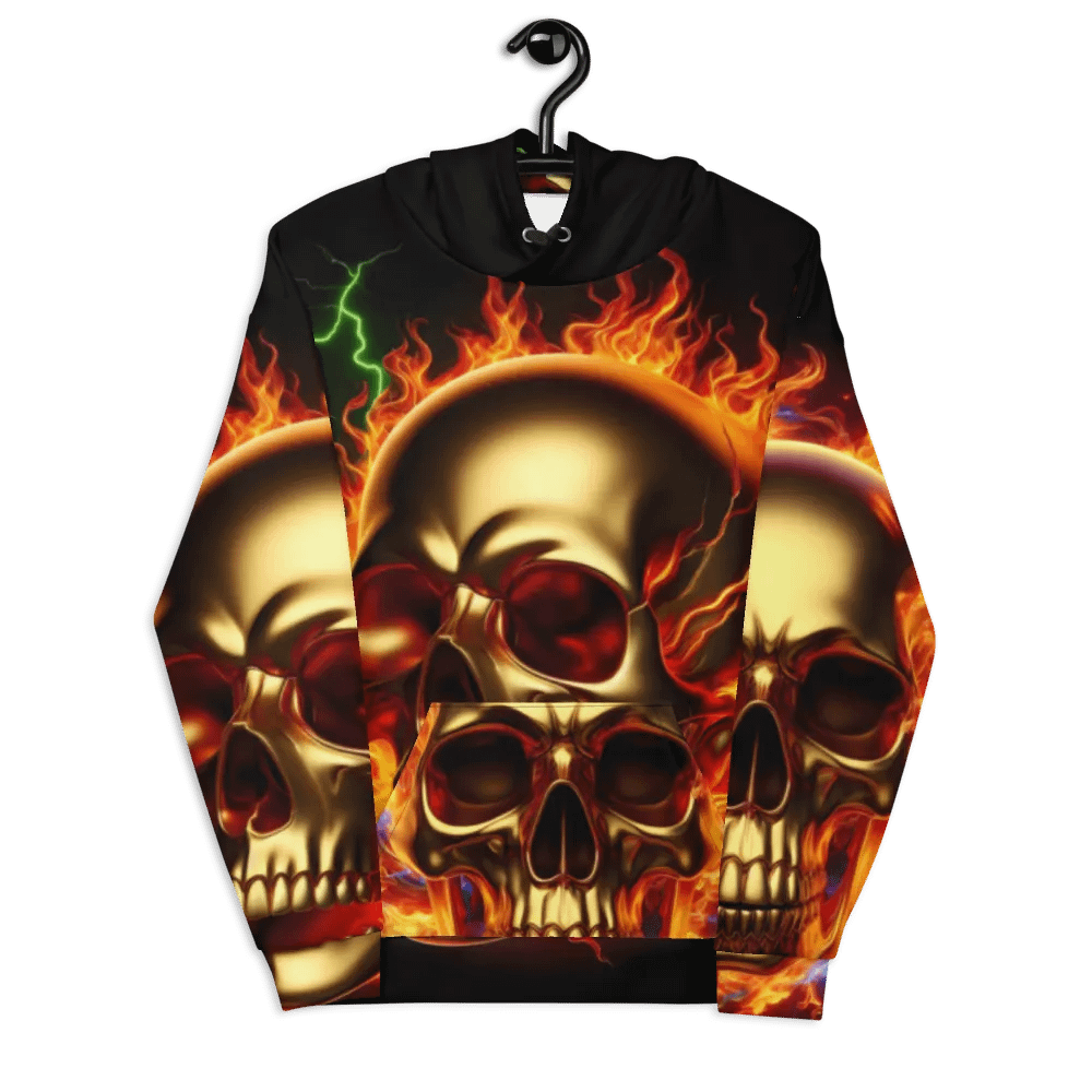 All-Over Blaze - Unisex Skull Hoodie #3 product image (7)