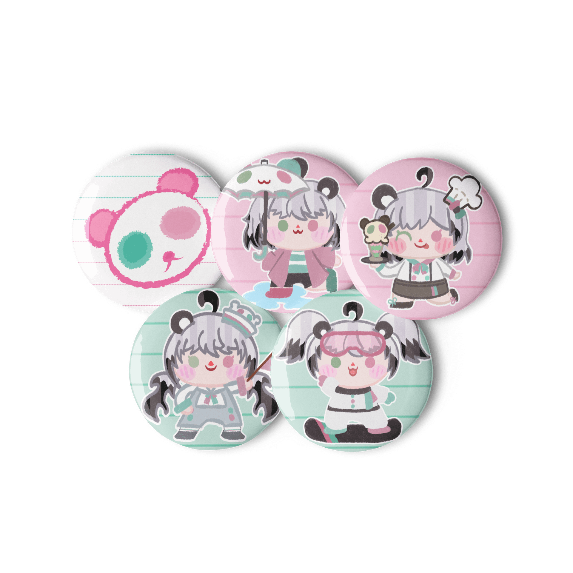 Utano Pandora 'Crayon Pan-Chan' Badge Set B product image (3)