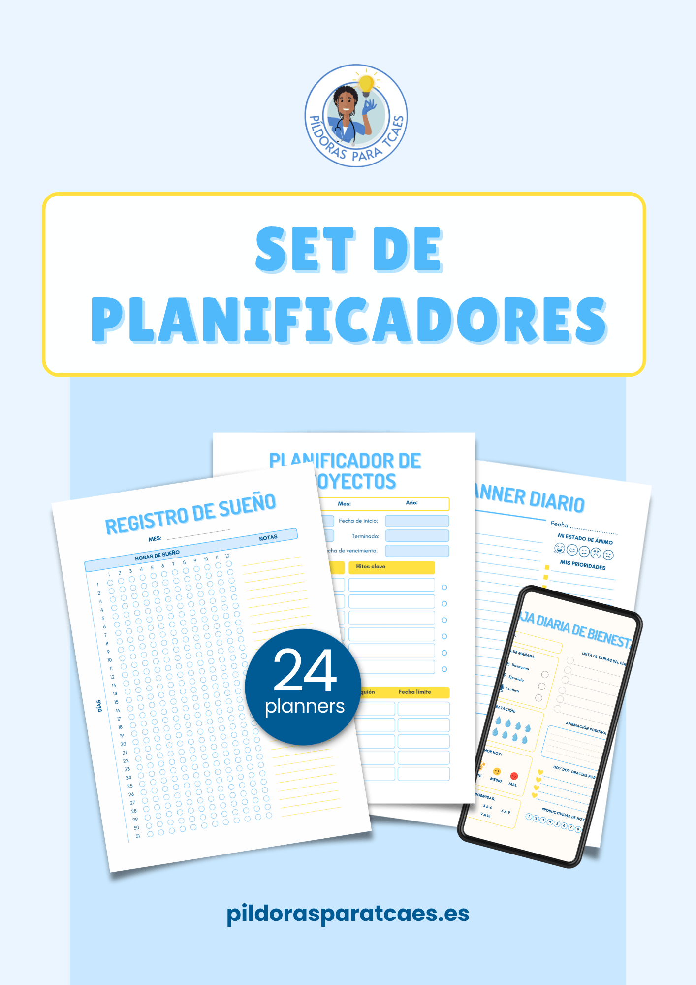 Planificadores de estudio. Set de 24 plantillas. Organización product image (2)