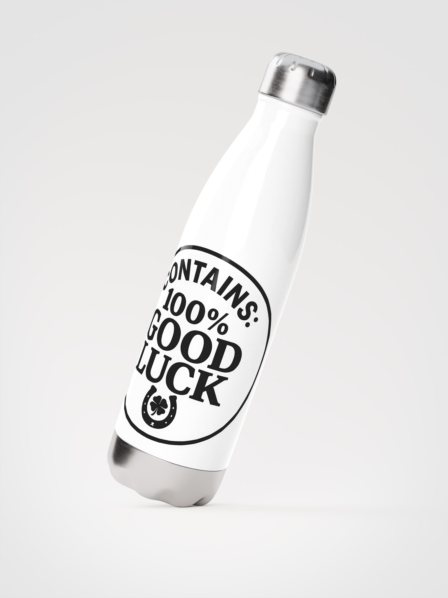 The "100% Good Luck" Stainless Steel Water Bottle product image (2)