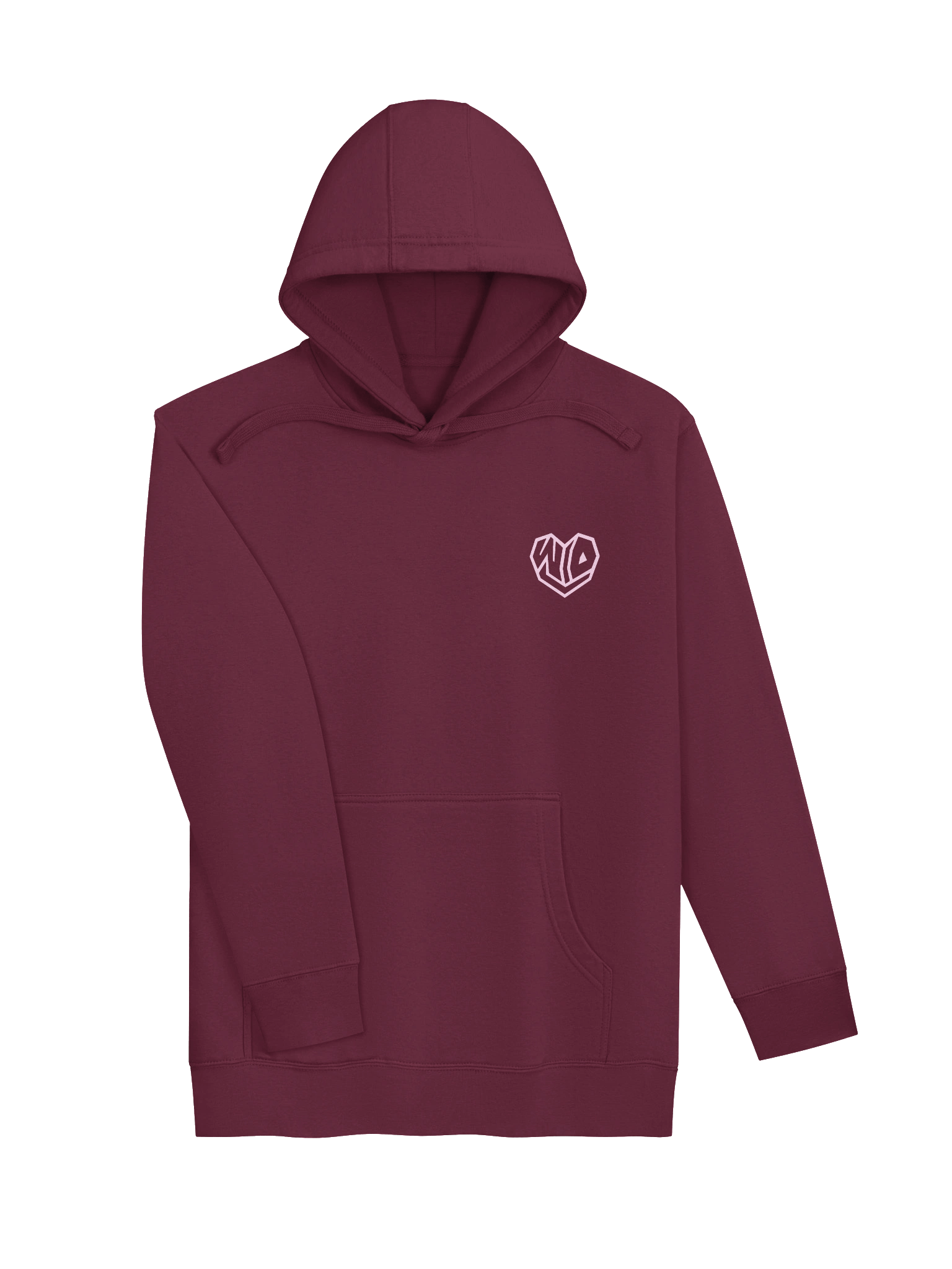 W/O U Pink/Maroon Hoodie product image (3)