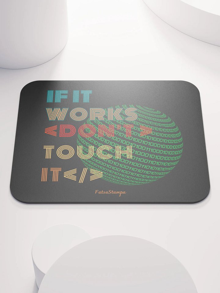 Binary Code Sphere Mouse Pad product image (1)