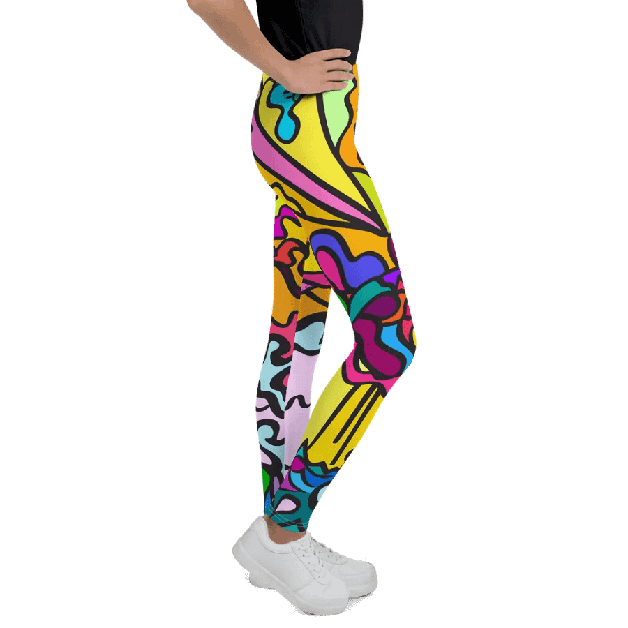 Vibrant Movement Youth Leggings - Wave at Sunset product image (5)