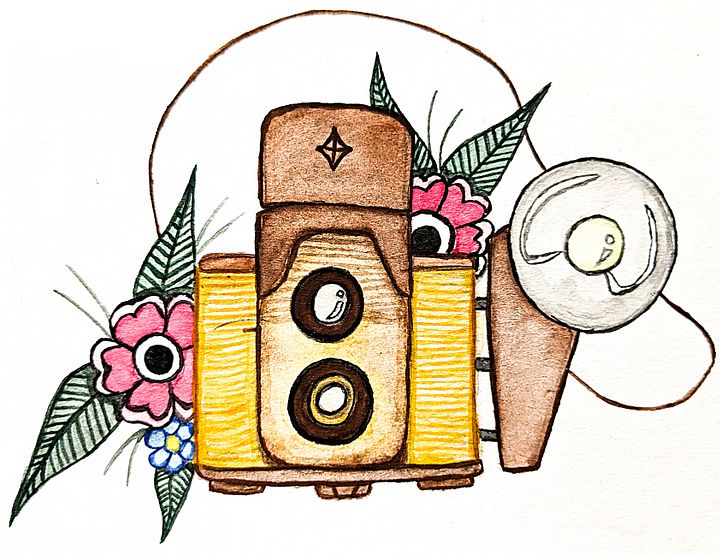3" Floral Camera Sticker product image (2)