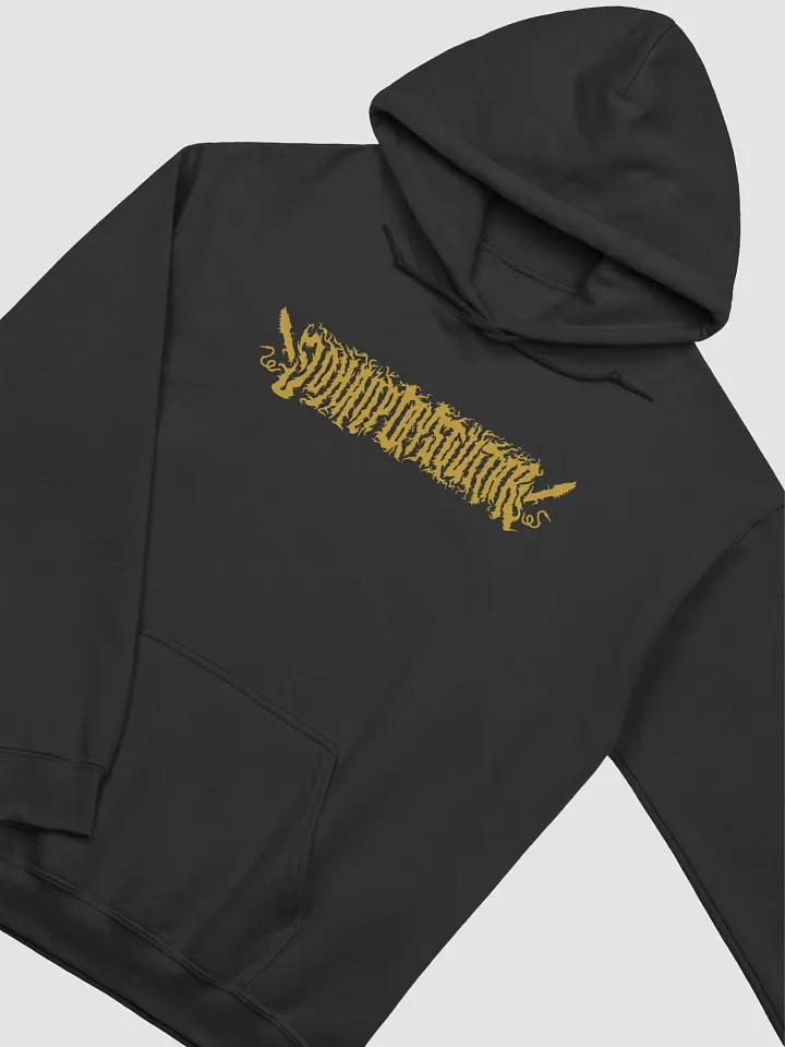 Yellow Death Metal Logo Hoodie (Unisex) product image (2)