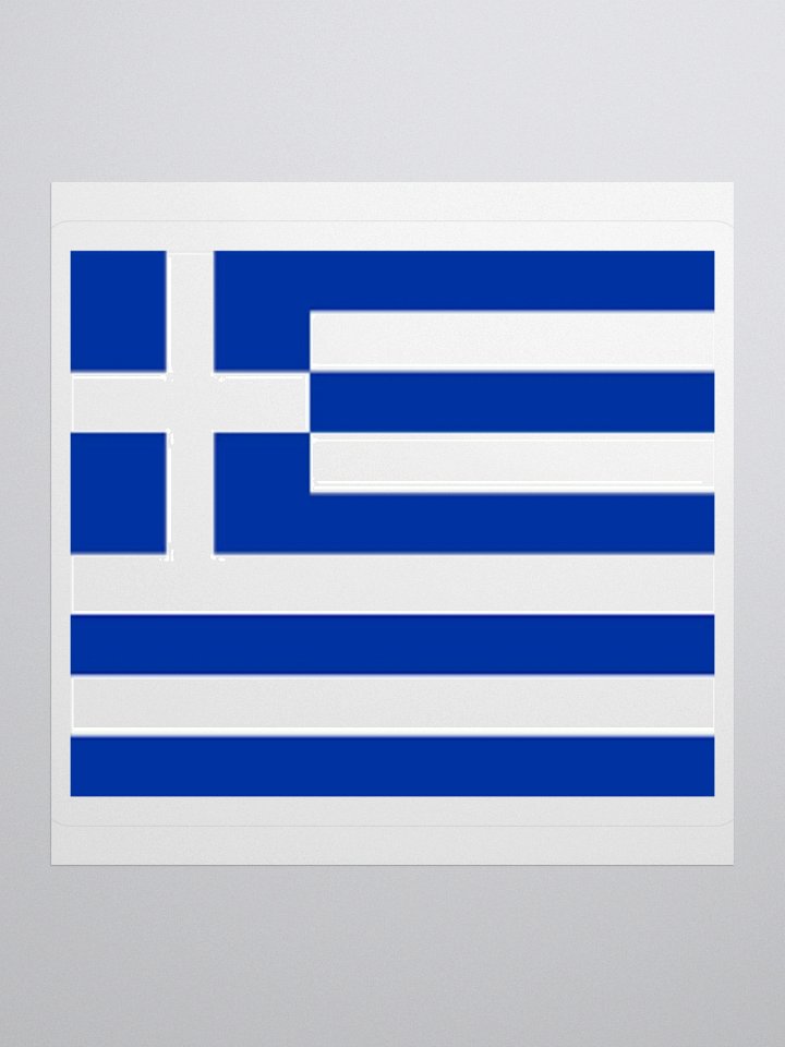 Greece Flag Sticker | Blue White Cross Design | Durable Vinyl | 3 Sizes product image (1)