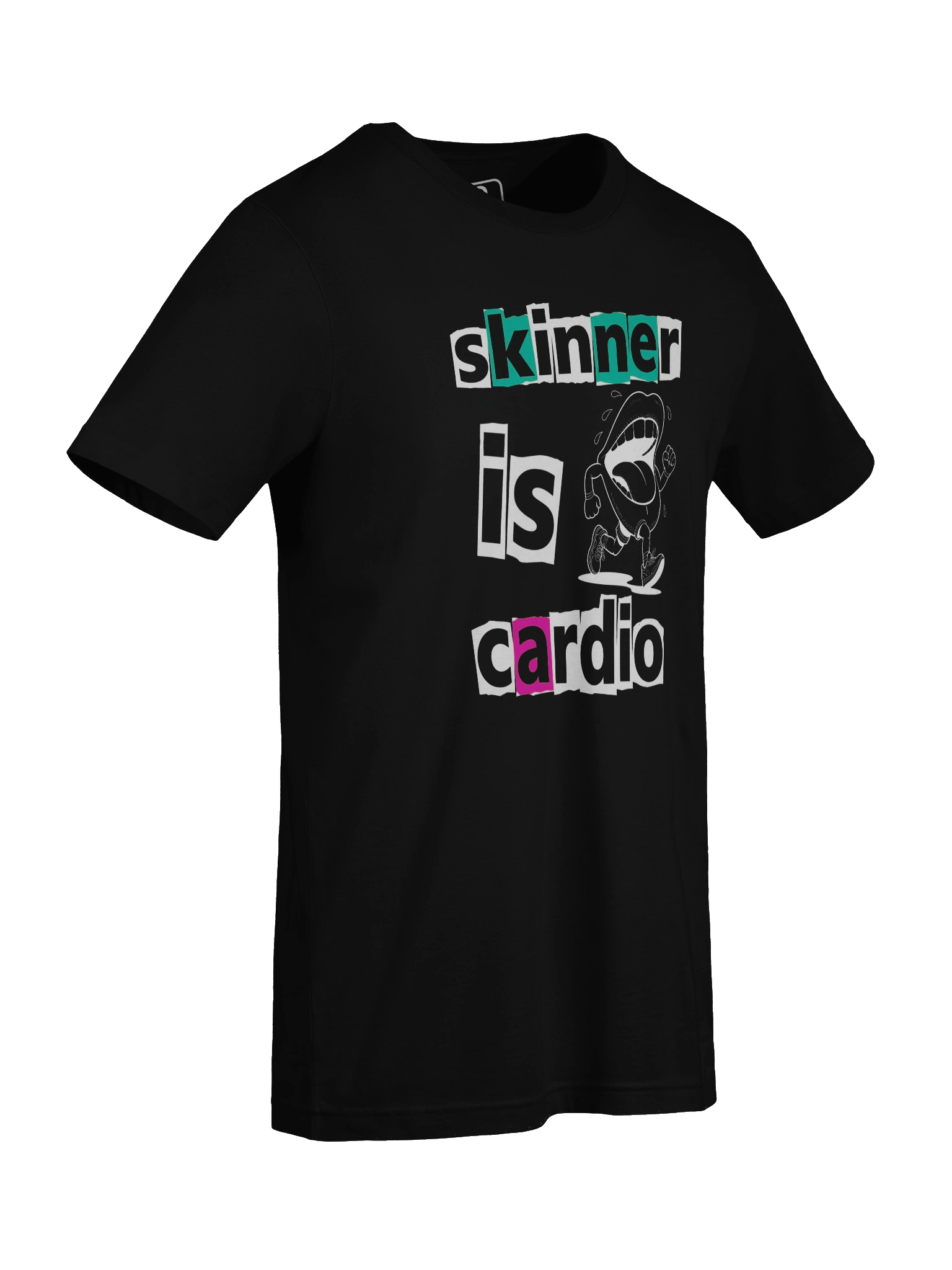 Skinner Is Cardio – Funny Cape Flats Slang Graphic Tee (Unisex, Black/Navy) product image (6)