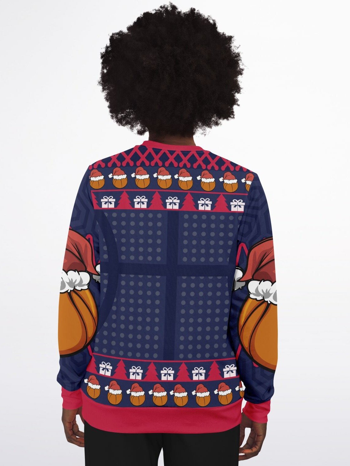 "Merry Dunkmas" Basketball Christmas Sweater | Santa Slam Dunk Holiday Sweatshirt | Sports Christmas Party Outfit product image (8)