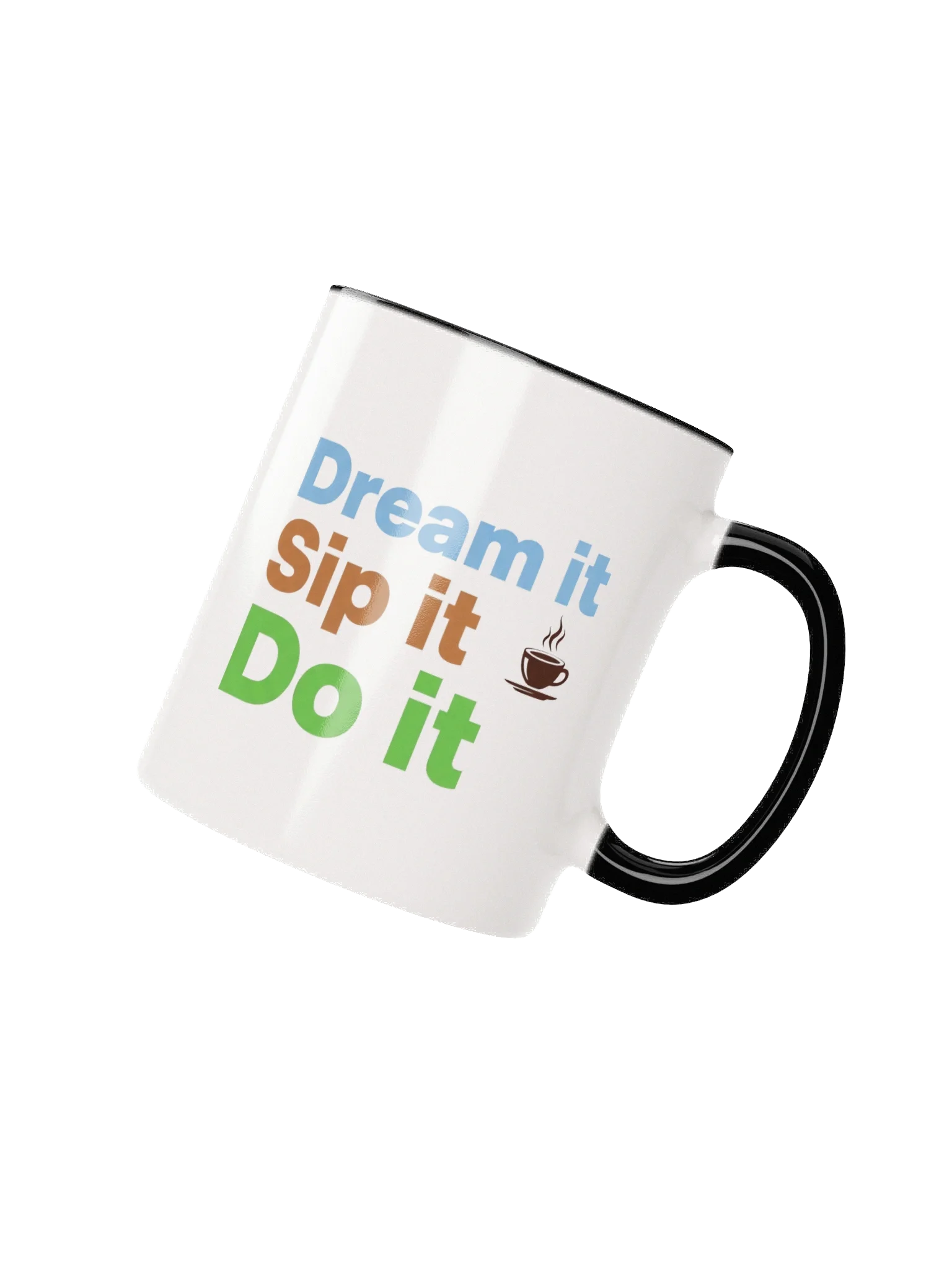 Dream it. Sip it. Do it. Motivational Coffee Mug – Inspirational Quote Ceramic Cup for Daily Success product image (2)